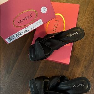 Vaneli black heels new in box